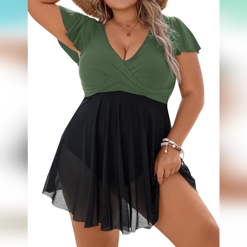 BLOOMING JELLY PLUS SIZE One Piece Swimdress